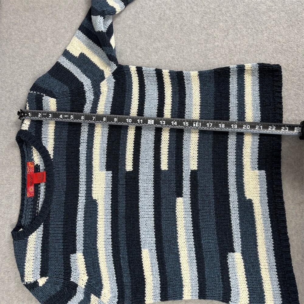 Vintage Skyr Sweater Womens Size M Striped Chunky Knit - Picture 9 of 12